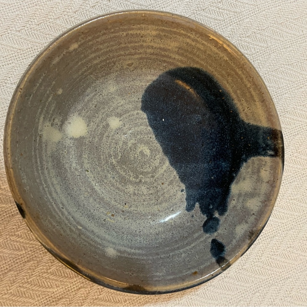 MCM Handmade Ceramic Bowl - Blue and Gray